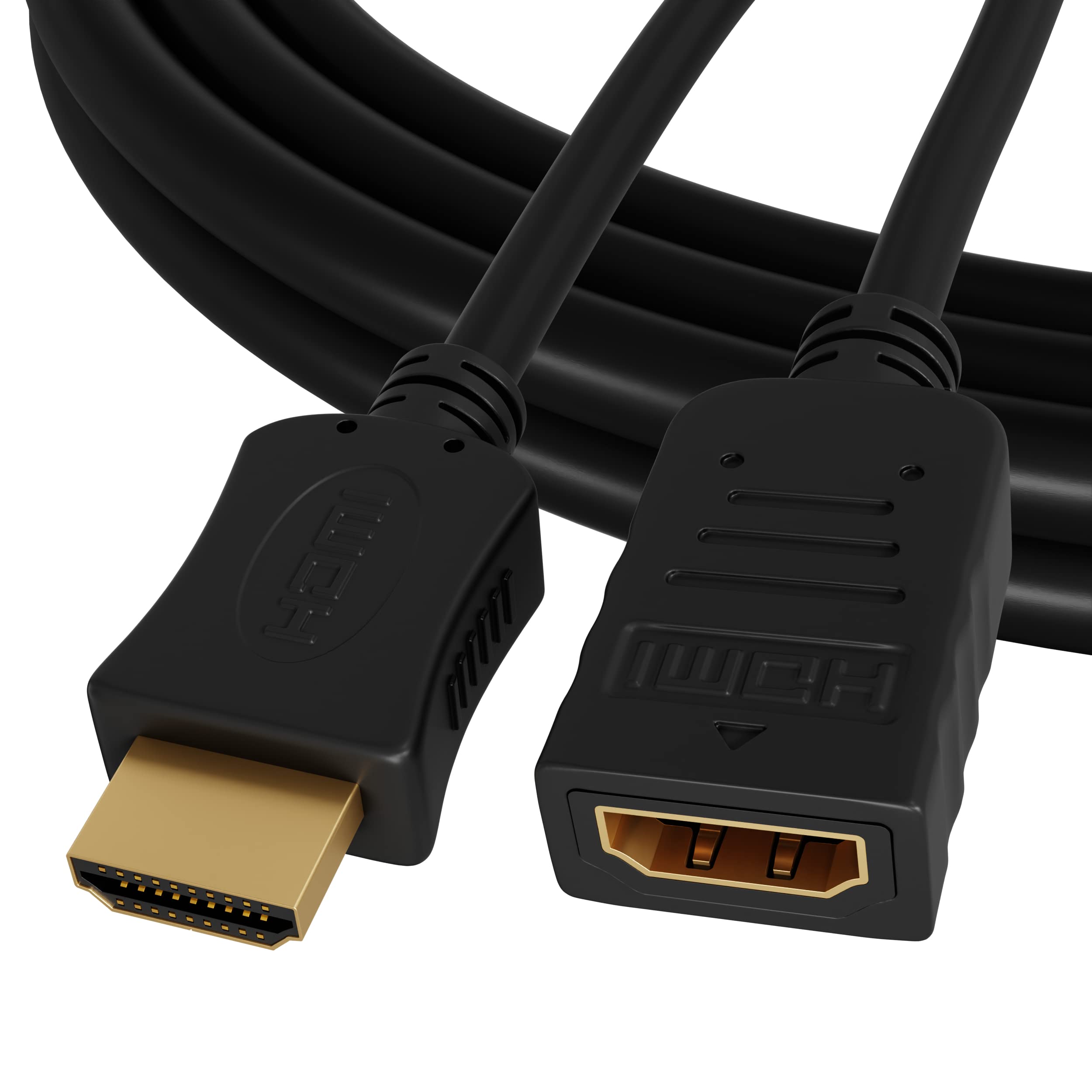 ConnectingU 1m Black 4K/ 3D High Speed HDMI with Ethernet Male to Female Extension Cable