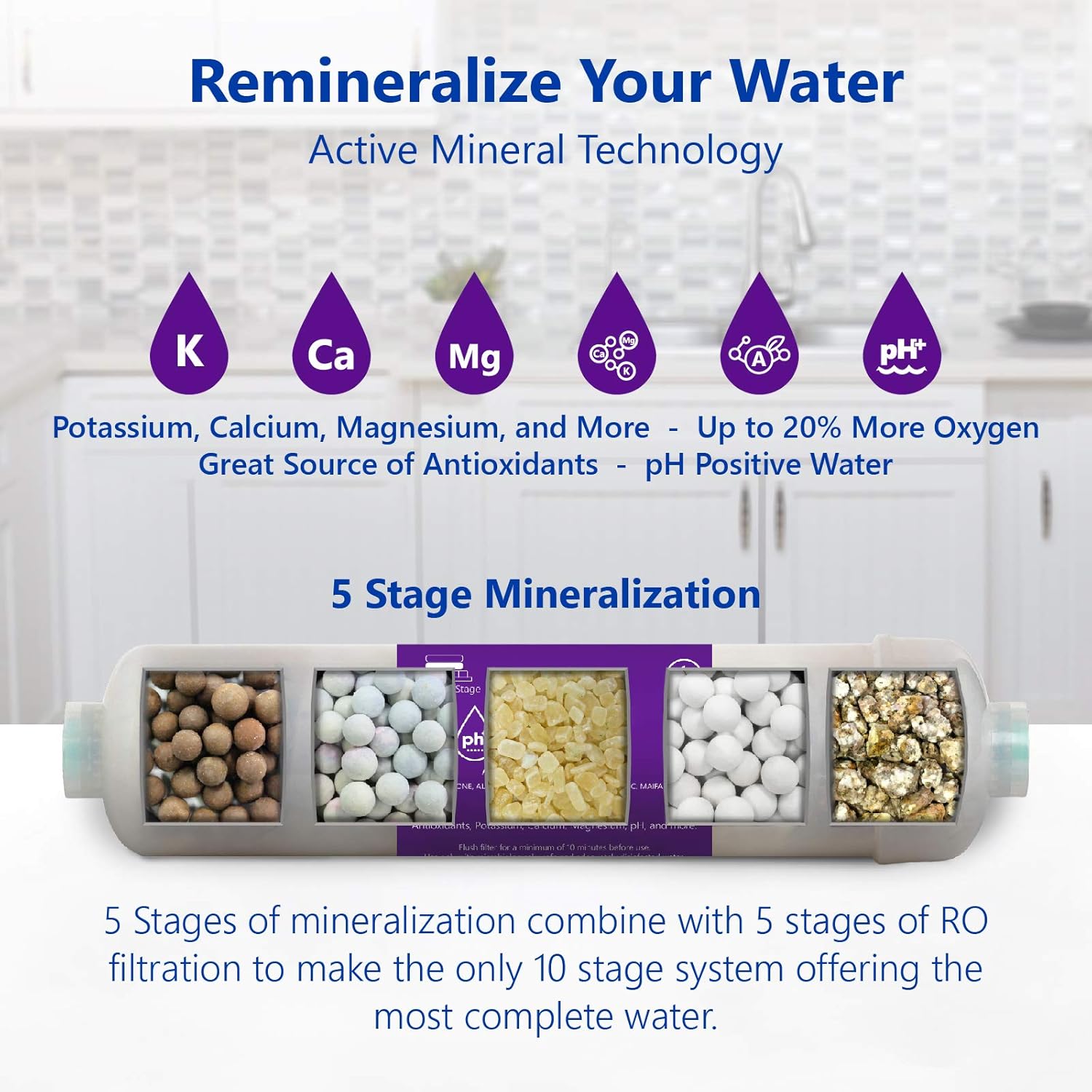 Express Water Reverse Osmosis Alkaline Water Filtration System – 10 Stage RO Water Filter with Faucet and Tank – Under Sink Water Filter – with Alkaline Filter for Added Essential Minerals – 50 GPD: Home Improvement