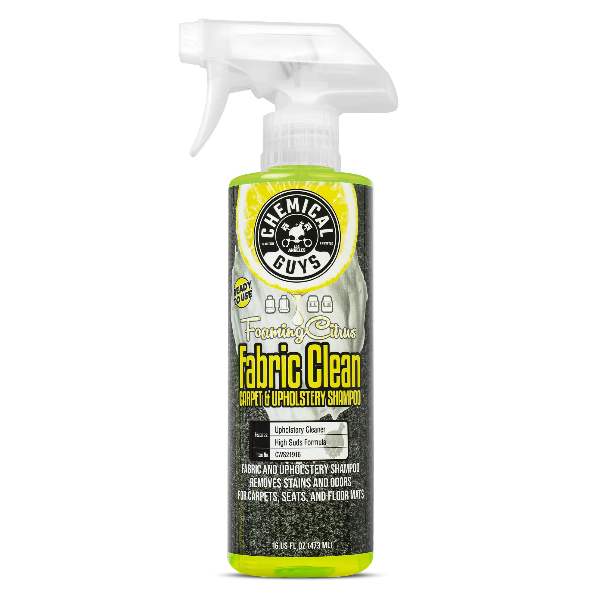 Chemical Guys, Citrus Fabric & Carpet Cleaner, Ready-to-Use Spray, 16 oz