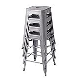 Amazon Basics Metal Bar Stools - 24-Inch, Set of