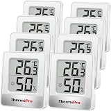 ThermoPro TP49W-8 Digital Mini Hygrometer Thermometer 8 Pack Indoor Temperature view 1