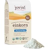 Jovial Organic Einkorn Unbleached All Purpose Flour, High Protein, 32 Oz | Bread Baking Flour for Sourdough, Non-GMO, For Organic Pizza &amp; Pasta, European Italian Made, Glyphosate Free