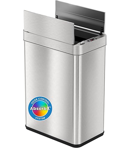 iTouchless 13 Gallon Wings-Open Kitchen Trash Can with Lid