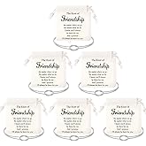 Tondiamo 6 Sets Friendship Bracelets Women Love Knot Bracelet with Canvas Drawstring Bag Friendship Galentines Jewelry Gift for Best Friend and Soul Sister Galentines Party Favors
