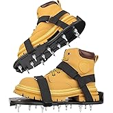 FIETODK Epoxy Floor Spiked Shoes Fully Assembled Gunite Spiked Shoes with 3/4" Short Spikes for Garage Floor Epoxy, Overlays, Cover Installation,1 Pair (Black)