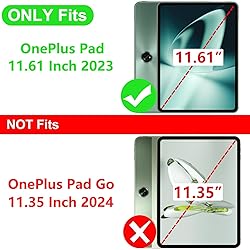 Vakarey for Oneplus Pad Case Folio Stand Cover for