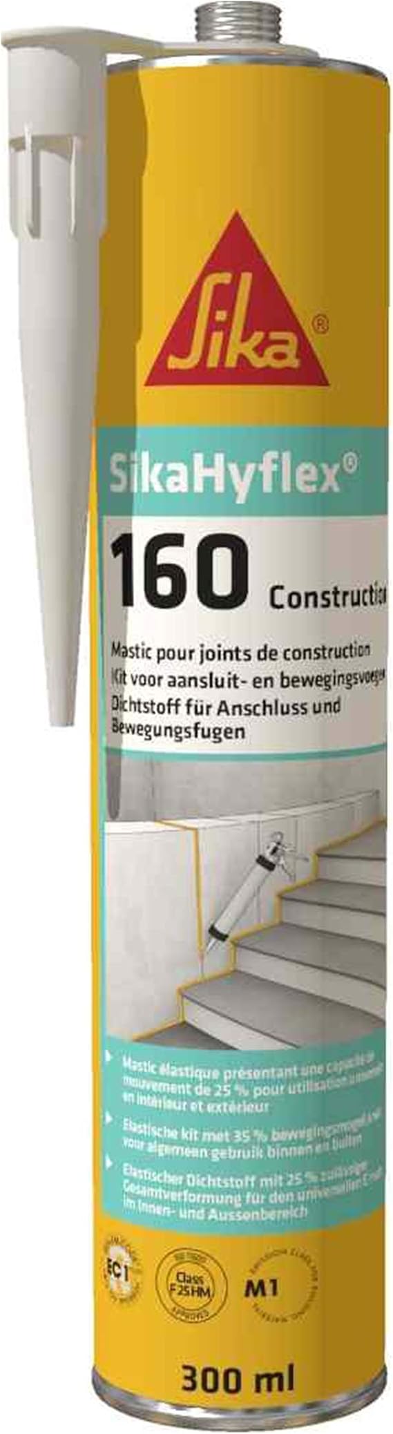 Sika Sikahyflex 160 Construction Blanc Mastic Pour Calfeutrement Et Joint Facade 300ml Amazon Fr Bricolage