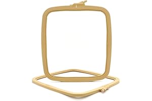 Nurge Beige Large (No:4) Plastic Square Embroidery Hoop, Cross Stitch Hoops, Punch Needle Hoop , DIY Craft Sewing,ABS Plastic Embroidery Hoops
