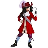 Disney Boy's Deluxe Captain Hook Costume | Kids' Swashbuckler Pirate Outfit | Ideal for Halloween and Dress-Up