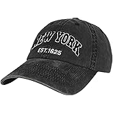 Elidan NY Dad Hat New York EST.1625 Cotton Cap, Adjust Buckle Strap, Unstructured Low-Profile NY Baseball Cap for Men & Women