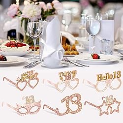 Guiruiy 24PCS 13th Birthday Paper Eyeglasses