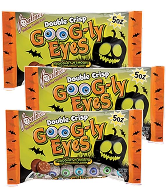 Chocolate Crisp Googly Eyeballs Halloween Candy by Palmer