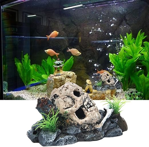 skull aquarium decorations