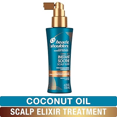 Head and Shoulders Scalp Elixir Treatment, Anti Dandruff, Royal Oils Collection with Coconut Oil, for Natural and Curly Hair, 4.2 fl oz