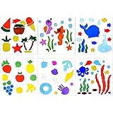 Halloween Window Clings for Glass Windows Decor, Summer Gel Window Clings for Kids, Halloween Decorations Window Stickers Dec
