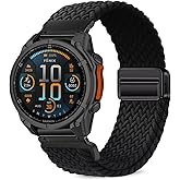 VanHooc Quickfit 26mm Magnetic Braided Watch Bands Compatible with Garmin Fenix 8 Pro/Quatix 8/Tactix 8/Fenix 8 (51 mm)/7X Pro/7X/6X Pro/6X,Replacement Nylon Sport Strap for Women Men