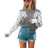 Mansy Women's Casual Long Sleeve Crew Neck Cute Animal Leopard Print Knitted Pullover Sweater Tops