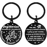 Tangvo Zodiac Sign Gifts - 12 Constellations Keychain - Zodiac Birthday, Astrology Lovers Keyring
