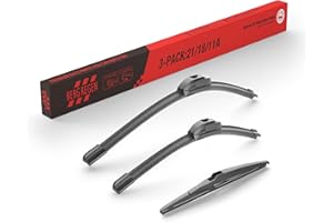 BERG REGEN 21"+18" Windshield Wiper Blades with 11" Rear Automotive Replacement Set for Toyota Matrix 2003 2004 2005 2006 2007 2008 – Genuine OEM Quality (Set of 3)