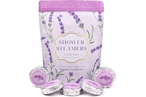 Poleview Shower Steamers Aromatherapy (Pack of 12) Gifts Set for Women and Men, Strongly Scented Lavender Essential Oil Aroma