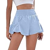 BMJL Womens High Waisted Shorts Athletic Running Shorts Workout Gym Quick Dry Flowy Shorts with Pockets