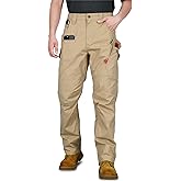 TICOMELA FR Pants for Men Stretch Ripstop Cargo Relaxed Fit Flame Resistant Lightweight Reinforced Work Jeans NFPA2112 CAT2