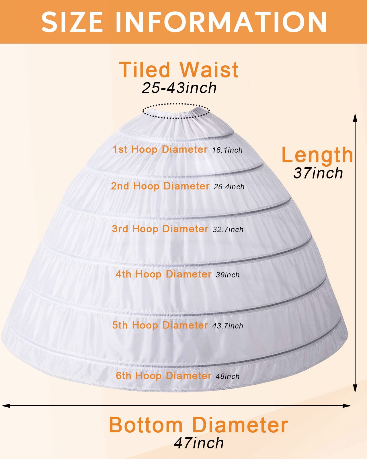 Women’s Petticoat Skirt Crinoline for Girls Hoop Skirt Petticoat Underskirt Half Slips