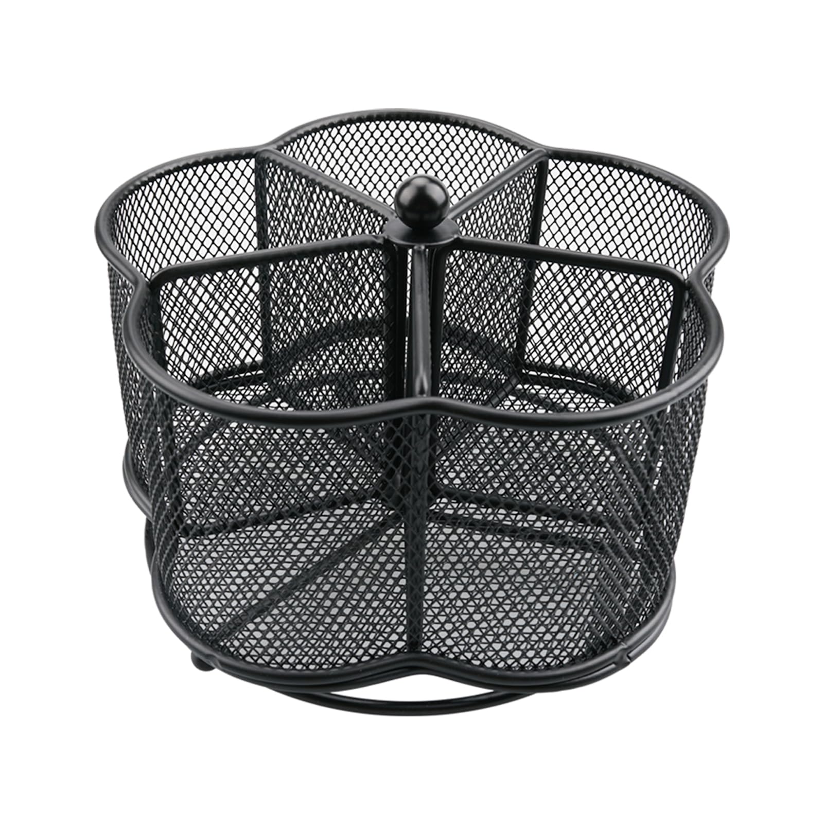 Photo 1 of Business King 360° Rotating Silverware Utensil Caddy Holder - 5 Compartment Whirling Utensil Holder Kitchen Countertop Organizer for Spoon Fork Flatware Storage for Home or Outdoor Picnic Camping