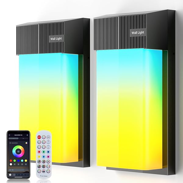OIYN SMART OUTDOOR WALL LIGHT, RGBWW LED PORCH...