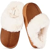 Dokela Kids Slippers Girls Boys Fuzzy House Slippers Winter Warm Soft Plush Lined Memory Foam House Shoes Slip On for Home Bedroom Indoor Outdoor