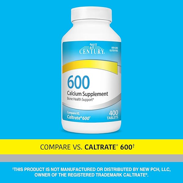 21ST CENTURY CALCIUM SUPPLEMENT, 600 MG, 400 COUNT