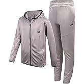 New Balance Boys Sweat Suit Set - 2 Piece Soft Performance Fleece Zip Up Hoodie and Jogger Track Pants for Boys (Sizes: 8-16)