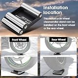 JFG RACING Motorcycle Wheel Roller Stand Heavy Duty, 485 lb, 180 mm Tyre view 3