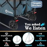 Sekey 200L Folding Festival Trolley, All-Terrain Wheels, 150KG Capacity view 4