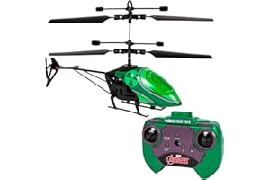 WORLD TECH TOYS Marvel Hulk RC Helicopter – Easy‑Fly Remote Control Helicopter with LED Lights, Durable Body, Coaxial & Rear Rotors – Kids 8+