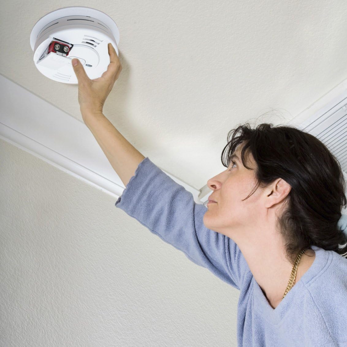 Kidde i12060 Hardwire with Front Load Battery Backup Smoke Alarm, 1 Pack, White - Smoke Detectors - 