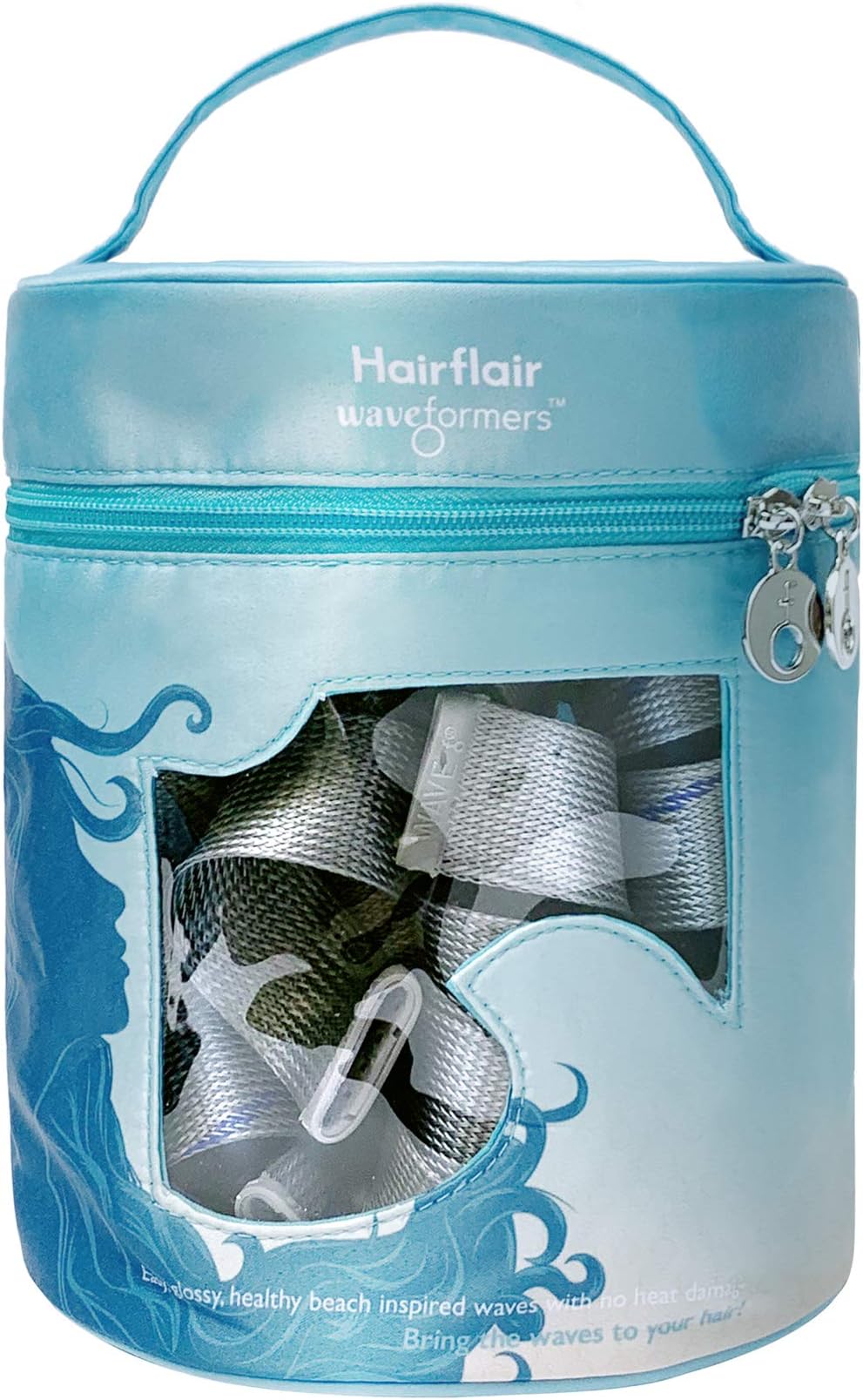 Waveformers hair curlers Styling kit Ocean hair: 16 No Heat Hair curlers and 1 Styling Hook for Extra Long Hair up to 22 inches (55cm) long