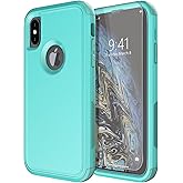 Diverbox for iPhone X Case/iPhone Xs Case [Shockproof] [Dropproof] [Tempered Glass Screen Protector ] Heavy Duty Protection P
