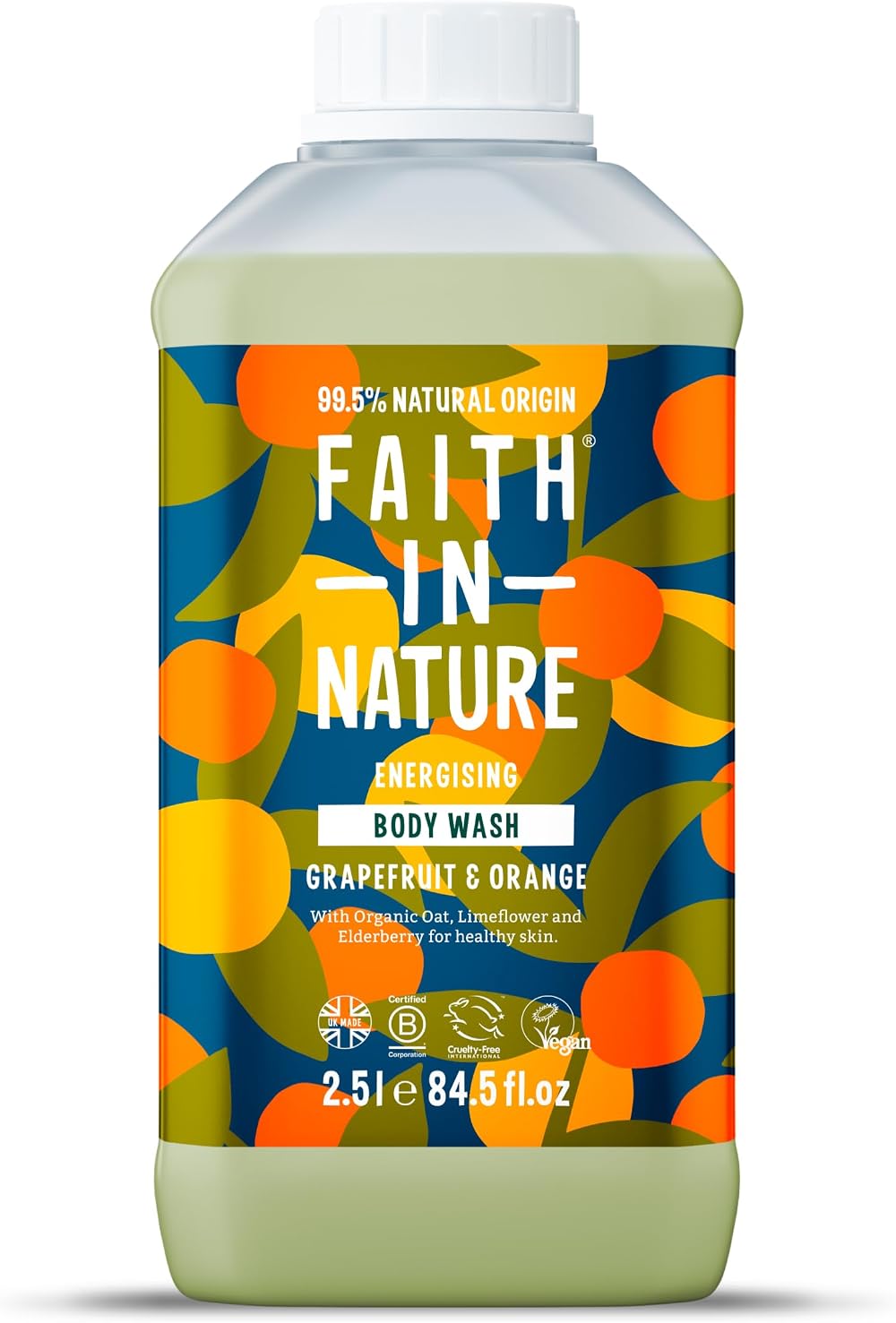 Faith in Nature Grapefruit & Orange Body Wash 2.5L Refill Energising