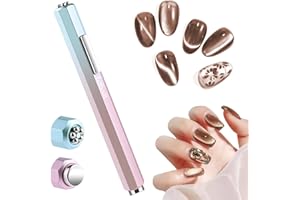 Lobodt Cat Eye Magnet for Nails, professional 3-in-1 nail magnet tool, octagonal powerful nail suction stick, suitable for personal DIY, nail studios or nail salons (Gradient pink)