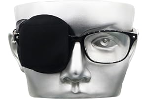 Astropic 3D Silk Eye Patch for Adults Kids | Medical Eye Patch for Glasses (Balck, Right Eye)
