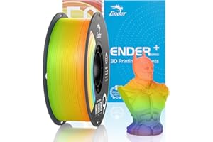 Official Creality 3D Printer Filament 1.75mm, Rainbow PLA+ Plus Pro Filament Toughness Upgraded, Ender PLA + Rainbow, 1kg Spool (2.2lbs), Dimensional Accuracy ±0.02mm, Fit Most 3D Printers