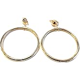 Clip on Earrings Gold Tone Clip Earrings 3 Inch Hoop Earrings