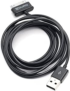 Aduro Samsung Galaxy Tablet Extra Long USB Charge &amp; Sync Data Cable (6.5 feet) USB to 30 Pin, Galaxy Tab 7-Inch, 8.9-Inch,10.1-Inch