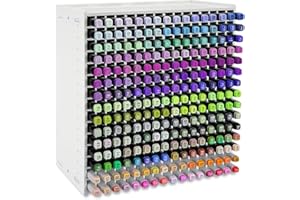 Yrangee Art Marker Storage Rack for 240 Markers, Watercolour Brushes Pens Color Pencils Organizer Holder for Desk
