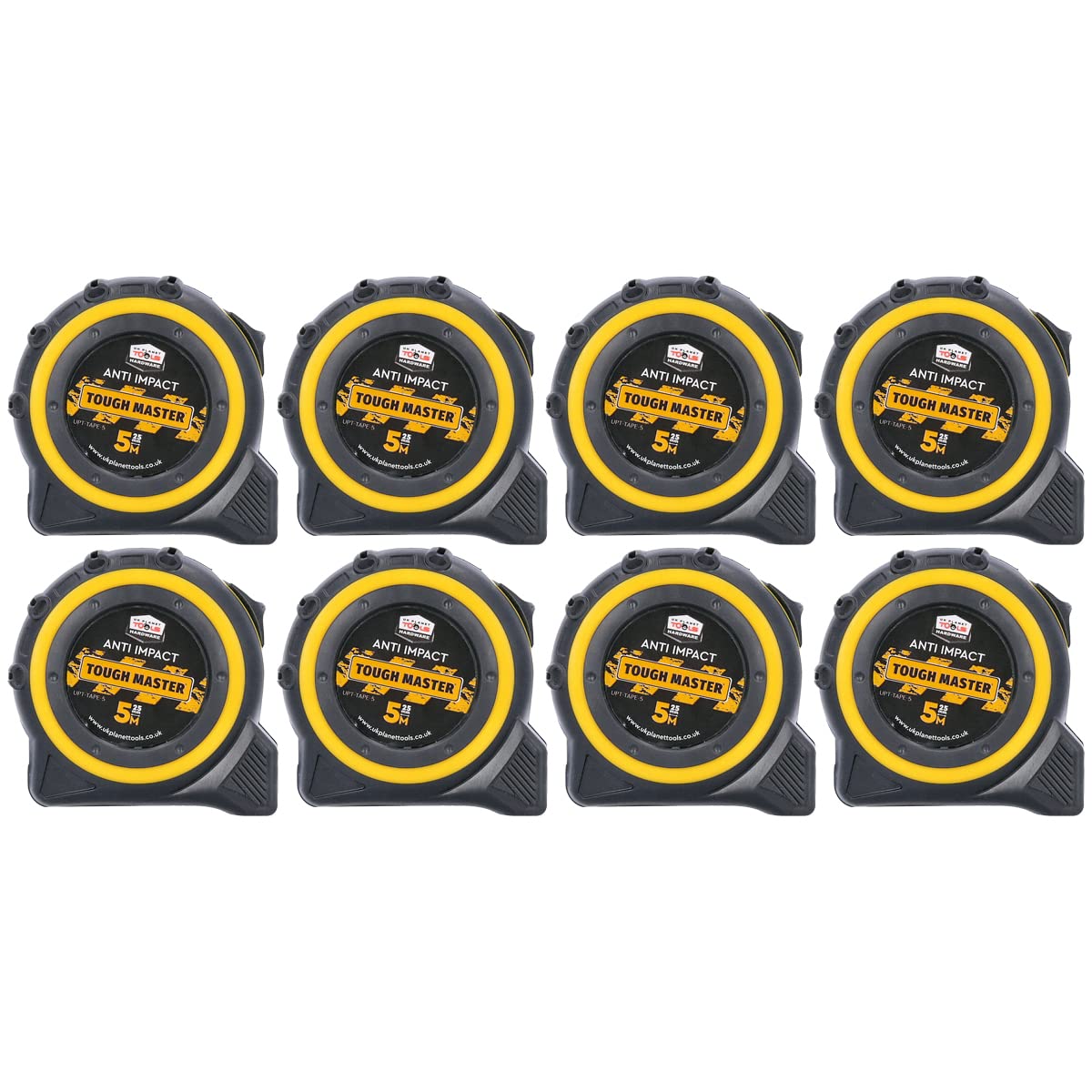 TOUGH MASTER Pocket Tape Measures Metric/Imperial 5M/16ft Anti-Impact 25mm Wide Tapes (8)