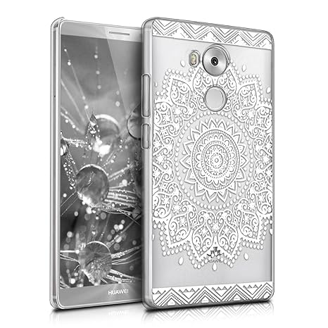 kwmobile Huawei Mate 8 Hülle - Handyhülle für Huawei Mate 8 - Handy Case in Weiß Transparent