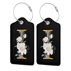2 PCS Flower Lette I Luggage Tag for Suitcases