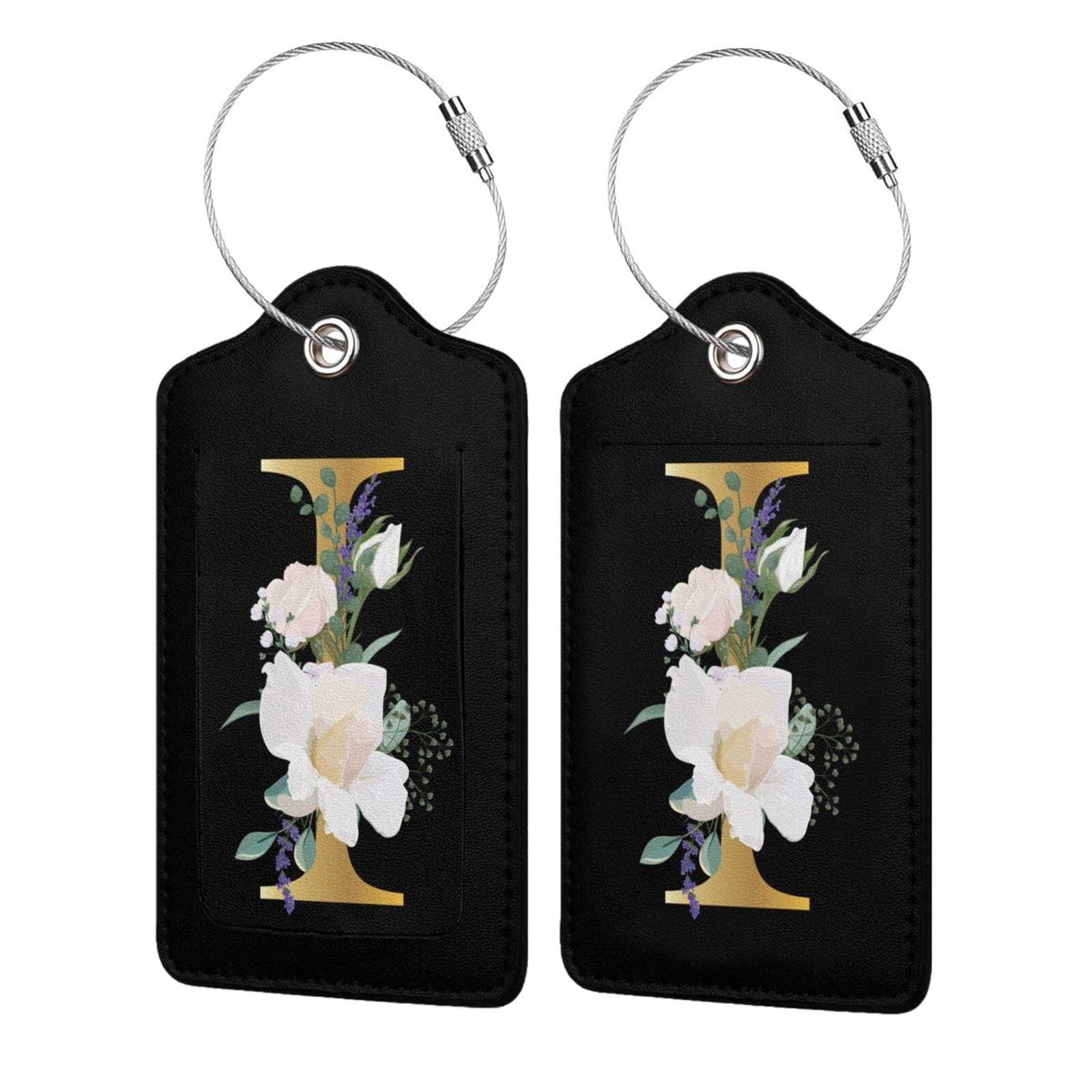 2 PCS Flower Lette I Luggage Tag for Suitcases