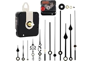 TIKROUND Youngtown 12888 Quartz DIY Wall Clock Movement Mechanism Repair Parts Replacement Kit Sweep Silent Movement,17 mm (43/64 inch) Shaft Length 9.5 mm (3/8 inch) Thread Length.